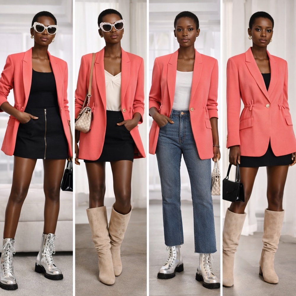 Coral Pink Power Blazer (NWT)